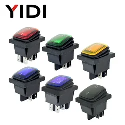 250VAC KCD4 201 203 Waterproof Rocker Switch DPST 4pin ON OFF 12V 220V LED 6 Pin ON ON DPDT Boat Marine Car Rocker Switch