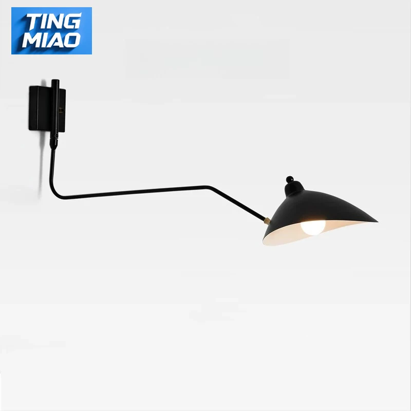 

2026 Swing Wall Lamps Loft Adjustable Head Wall Lights Surface Installation Reading Wall Sconces E27 Indoor 85-260v