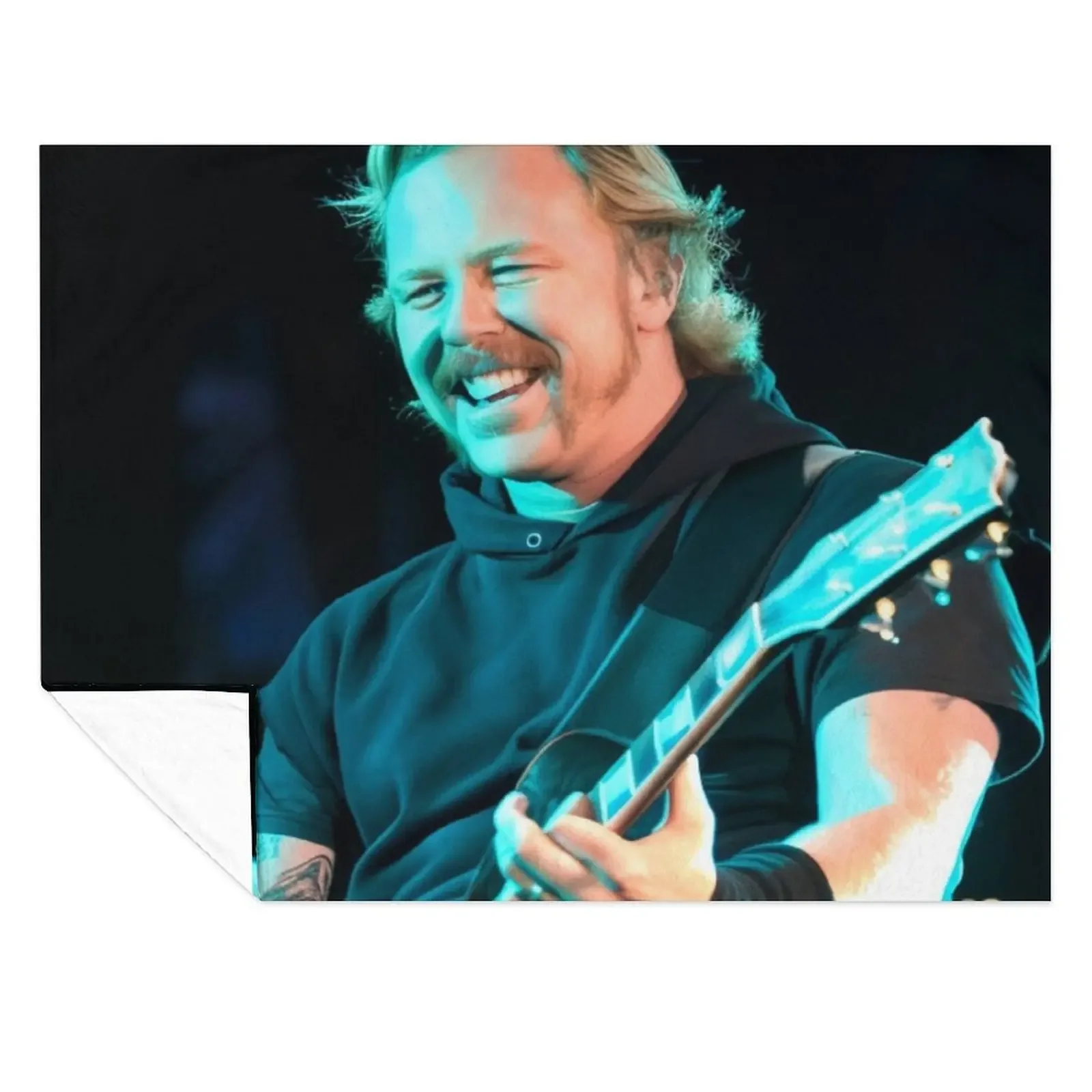 

James Hetfield iconic smile Throw Blanket valentine gift ideas Thermals For Travel Softest Nap Blankets