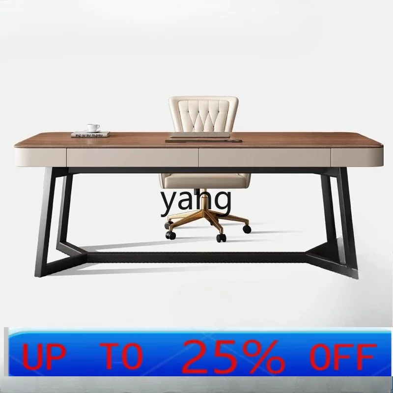 

LMM solid wood desk home office walnut high-end computer desk