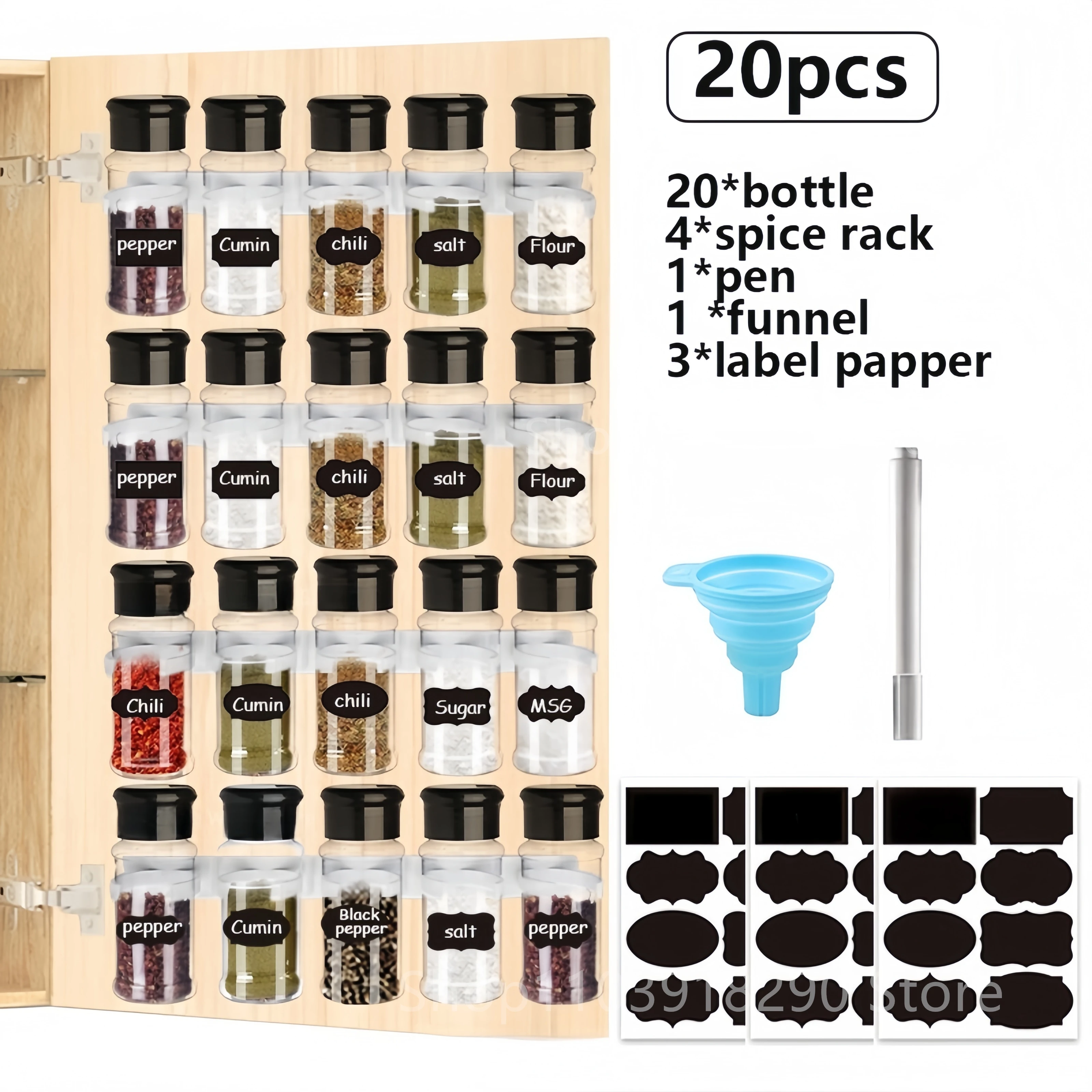 5/10/15/20 Pc Potten Voor Kruiden Zout En Peper Shaker Kruiden Pot Spice organizer Plastic Barbecue Kruiderij Keuken Gadget Tool