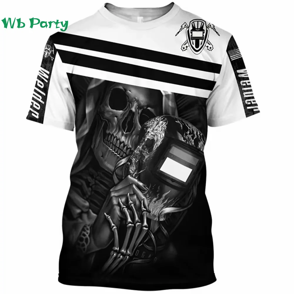 Welding Workwear 3D Print Mens T shirt Men's Clothing Harajuku Popular Short Sleeve Tee Summer Funny Welding Graphic T shirts image 6