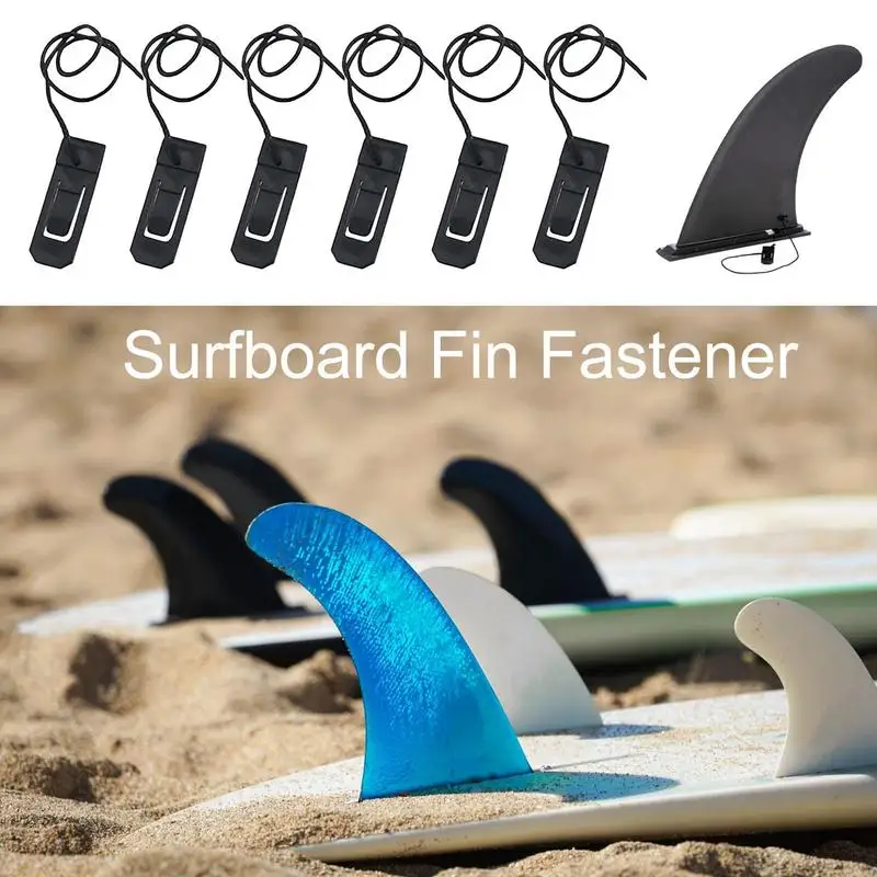 Surfboard Fin Buckle Surfing Gear Fin Bracket 6 Pieces Gear Fin Bracket Detachable Buckle Paddle Board Clip Tail Clip For