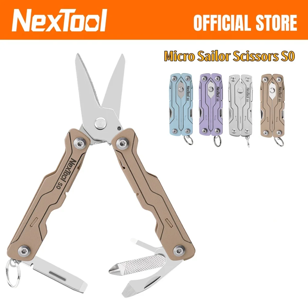 NexTool Micro Sailor Scissors S0 8 In 1 Lightweight EDC Tool Mini Pocket Folding Hand Tools for Travel Outdoor Everyday Carry
