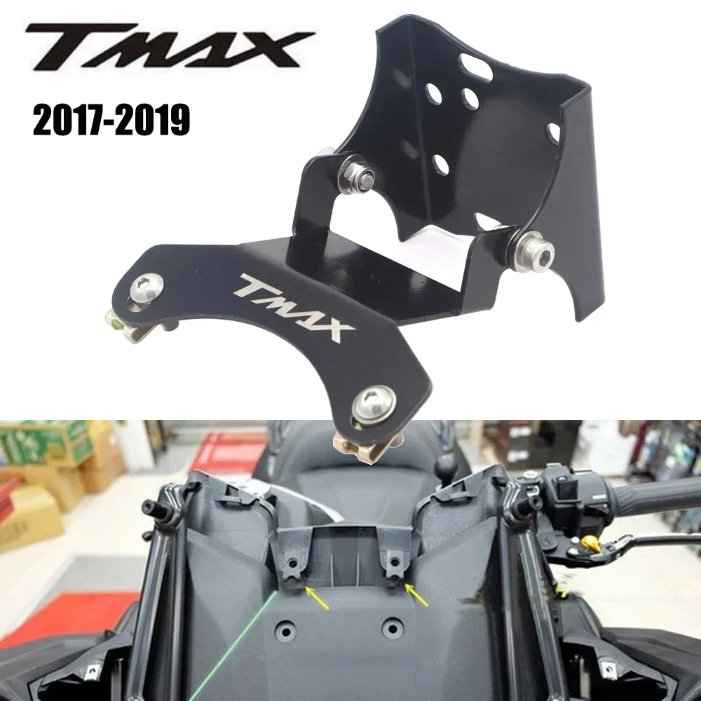 For YAMAHA TMAX 530 T-MAX 530 DX 2017-2021  Plate USB Charger Phone Holder Stand Bracket Motorcycle GPS Navigation