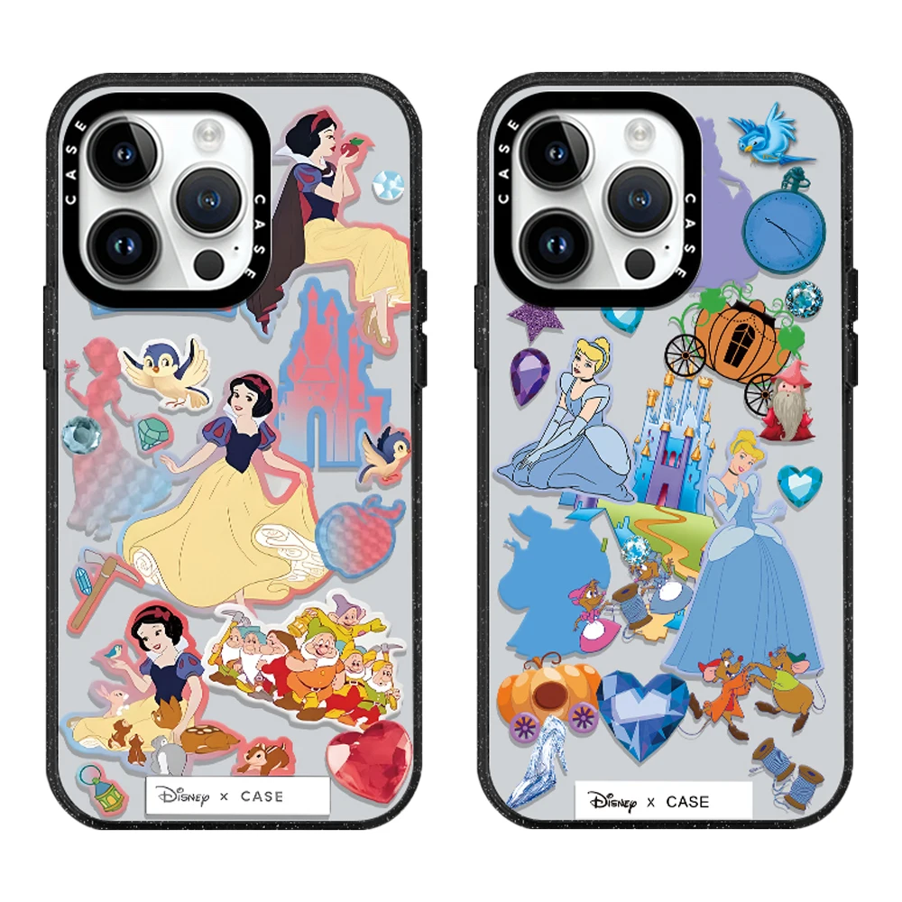 

Disney Princess Acrylic Phone Case With MagSafe For iPhone 16 15 14 13 12 Pro Max Plus Pretty Anti-drop Shockproof Back Cover