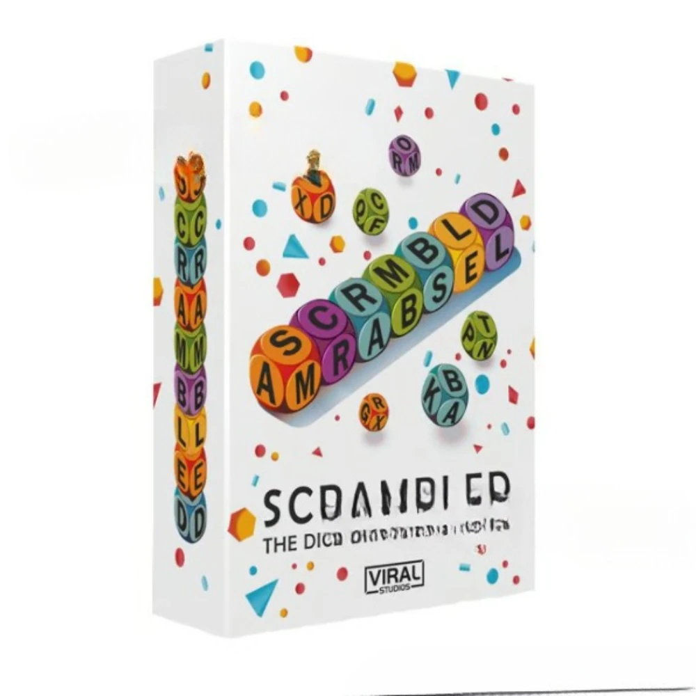Jogo de palavras de dados despenteados rápidos, 1-5 jogadores com dados de letras, exercício cerebral, jogo de festa, exercício cerebral, jogos de tabuleiro familiares