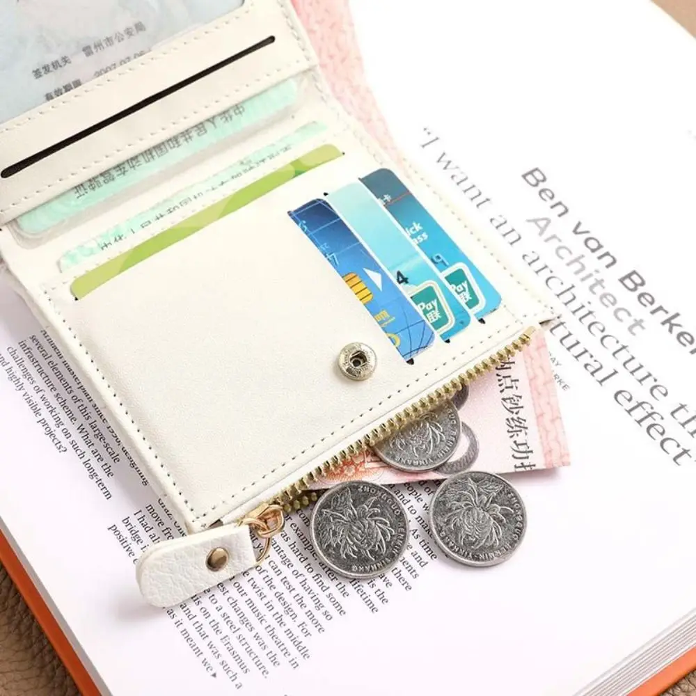 Модный женский короткий кошелек из искусственной кожи в клетку с несколькими держателями для карт, маленький кошелек на молнии