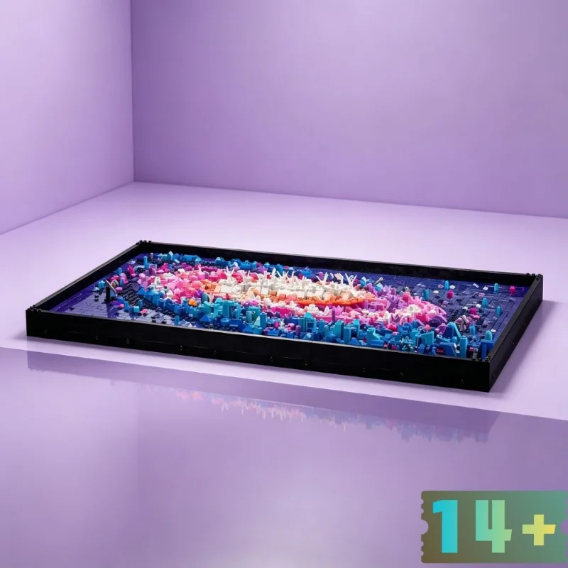 Large Scale Milky Way Inspired Brick Art Model 3091 Pieces Vivid Nebula Colors Creative Project For Adults - view 2