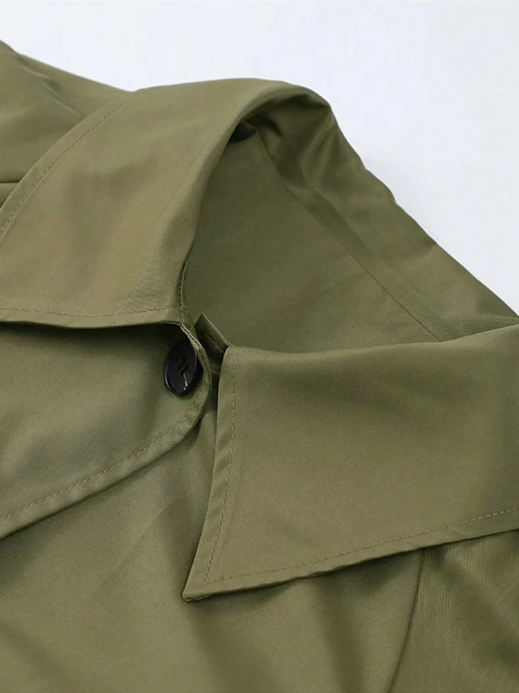 Novo em forro xadrez sólido trench coat mulher roupas único breasted manga longa jaqueta 2025 primavera outono senhora outwear