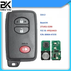 BB Key for Toyota Venza Prius 2011 2012 2013 2014 2015 2016 314.3MHz FCC ID:HYQ14ACX 271451-5290 with Logo Smart Remote Car Key