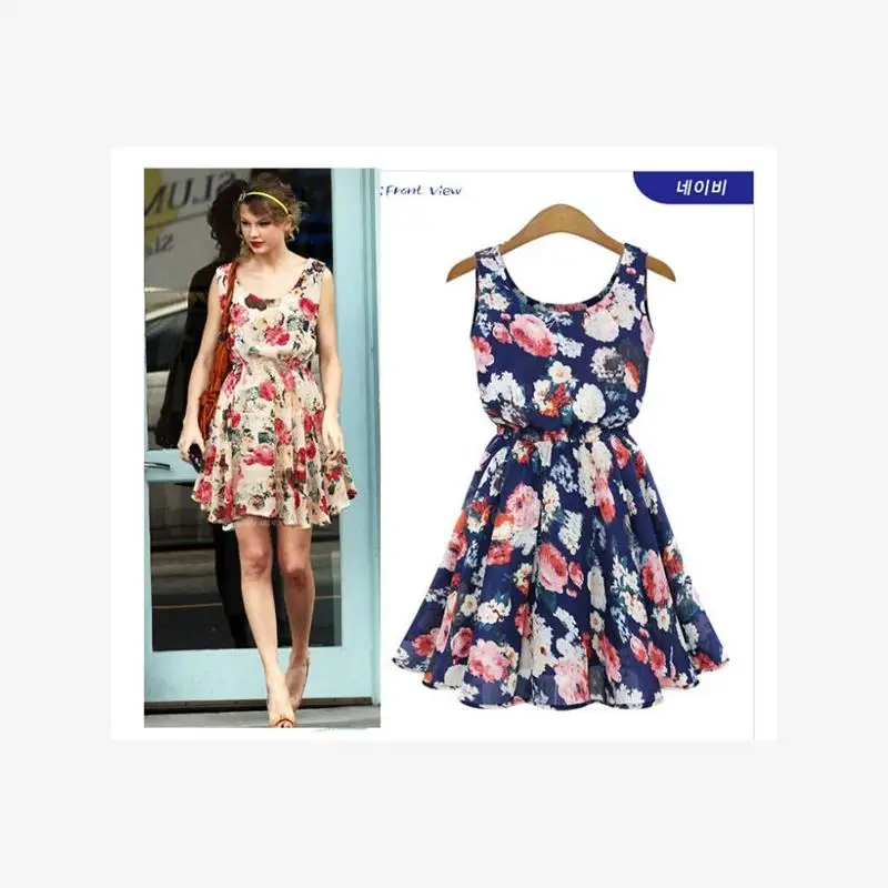 Verão 2024 feminino casual impressão fina dr cintura alta a linha saia rua sle padrão floral ort dr para senhoras jovens