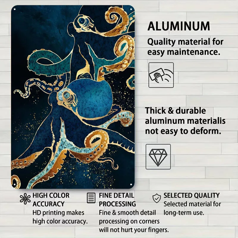 تحت الماء حلم IX علامات معدنية الحيوان المشارك غرفة نوم الديكور غرفة المعيشة مخصص صفيح تسجيل ل جدار الفن الديكور بار