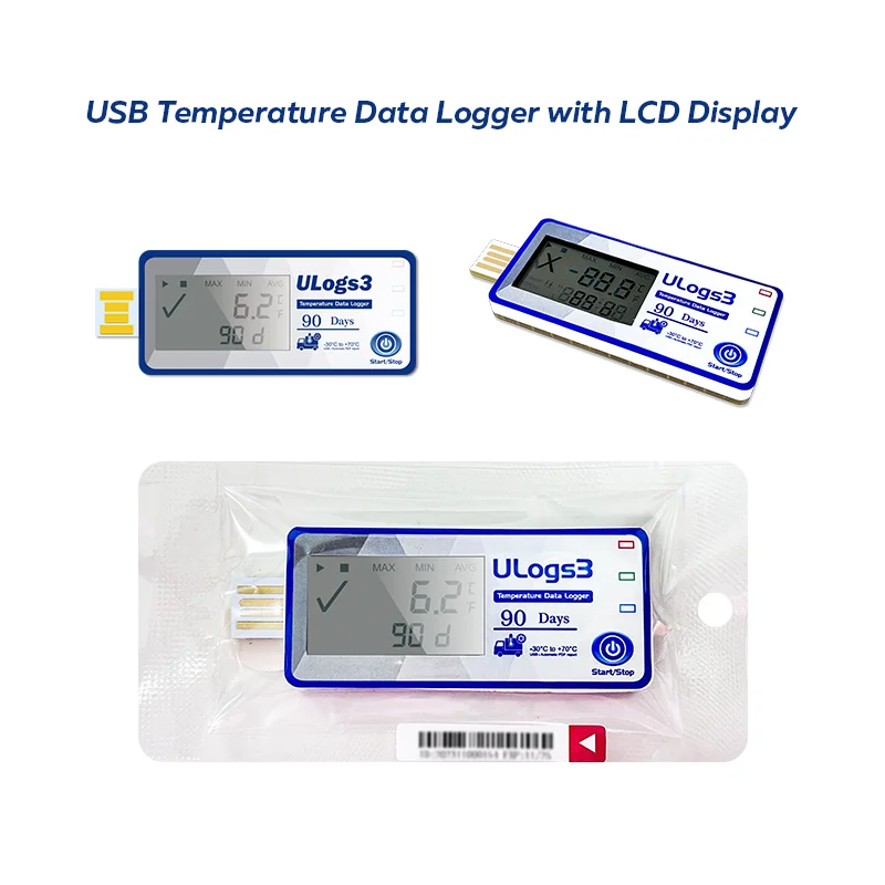 

10pcs Single-use USB Temperature Data Logger Cold Chain fruit seafood Vaccine Storage Temperature Monitoring ULogs3