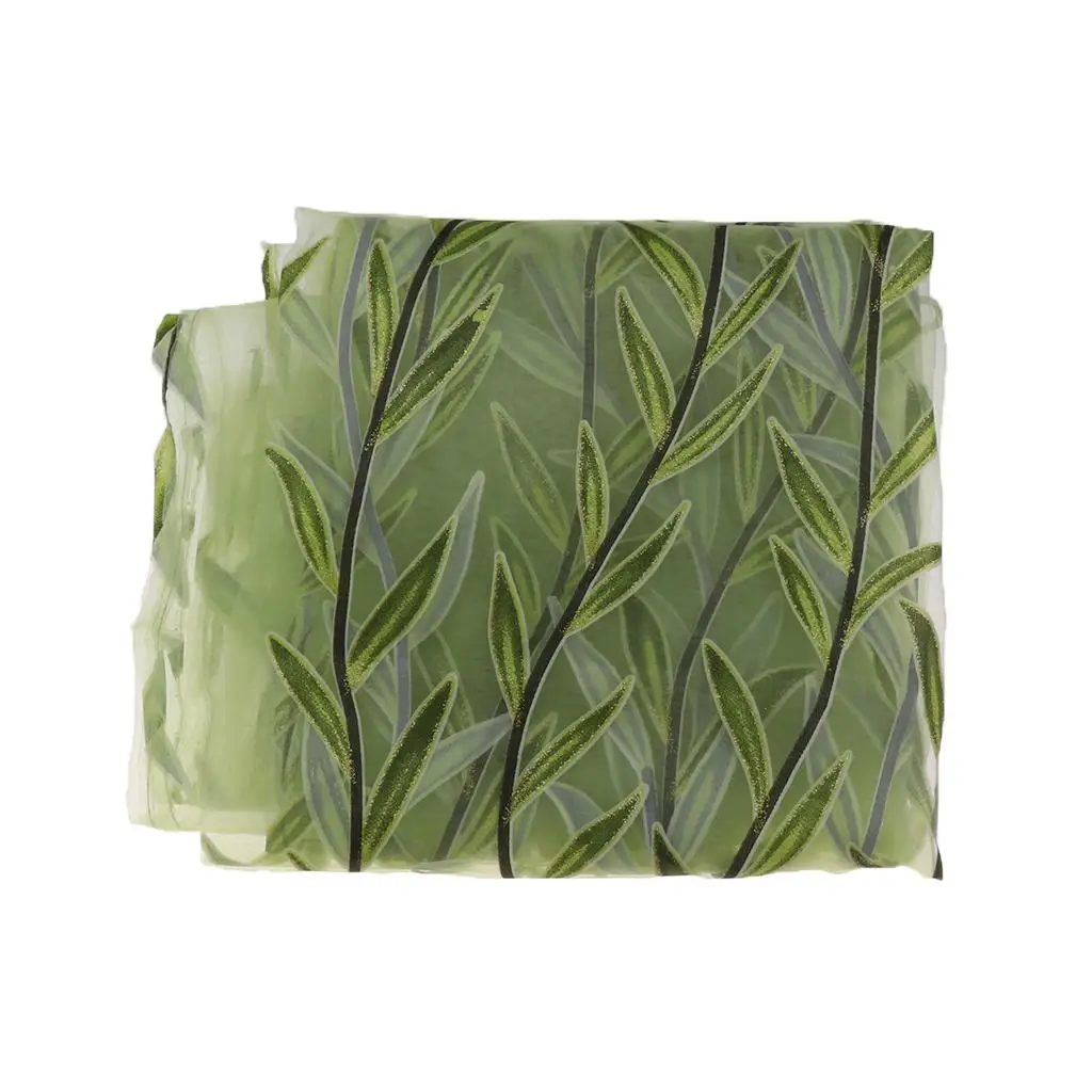 Decorative Green Sheer Curtain Valance Room Divider Voile Panel for Elegant Living Room