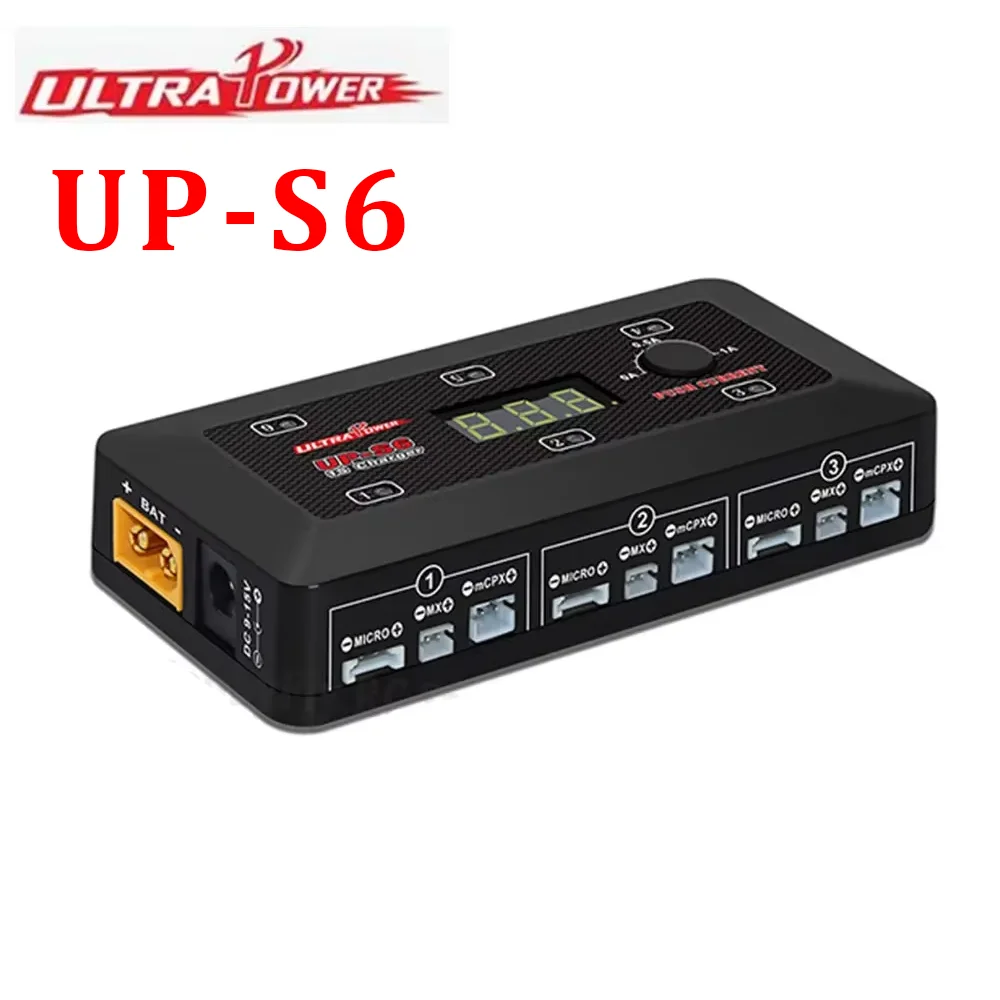 

Зарядное устройство Ultra Power UP-S6 3,7 В 1S Lipo LiHv с портом MICRO MX mCPX USB для лезвия индуктивности RC Racing Drone Quadcopter