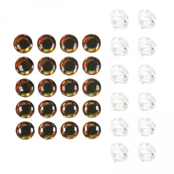 Clear Oval Fish Lure Eyes Lifelike Eye Stickers for DIY Fishing Accessories and Lure Making Projects