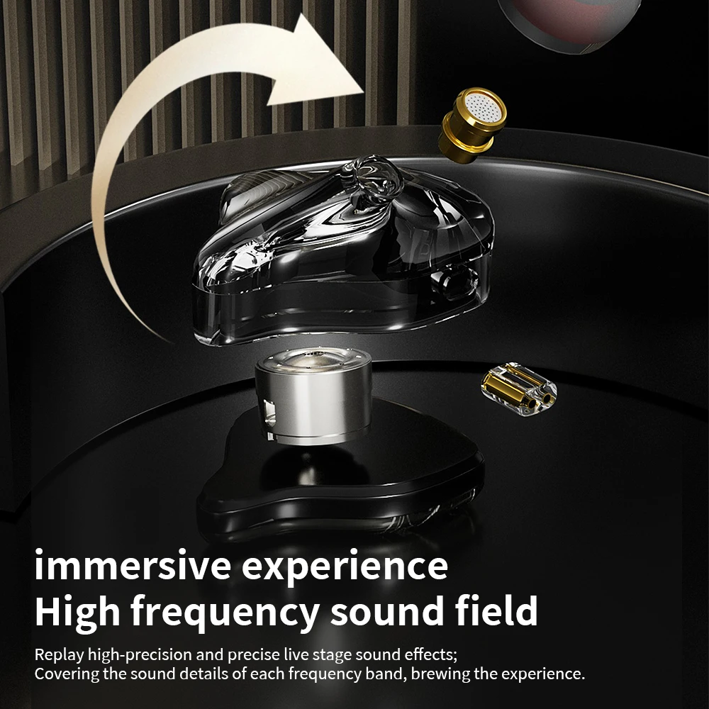 ND ZR 다이아몬드 다이어프램 이어폰, 발열 등급, 고품질 유선 인이어 스테이지 라이브 모니터링 이어 리턴