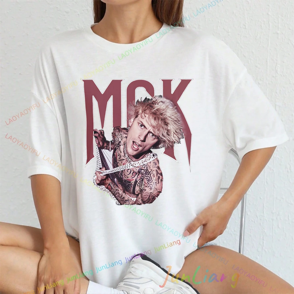 Gun Kelly Plain Shirt Vintage Unisex Streetwear Women's T-shirts Mgk Machine 100% Cotton Men/Women Clothing New in Tops & Tees