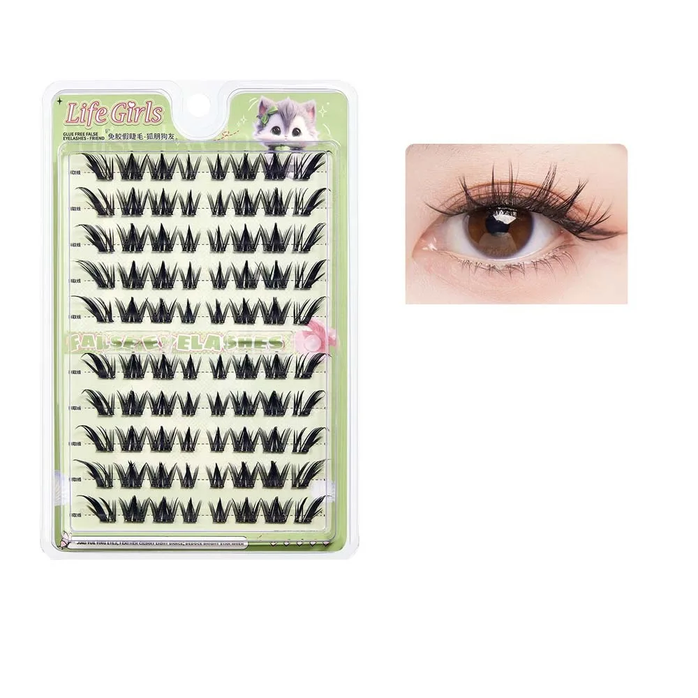 

Segmented Individual Eyelashes Large Capacity Oblique Winged Eyelashes Extensions DIY Sunflower Camellia