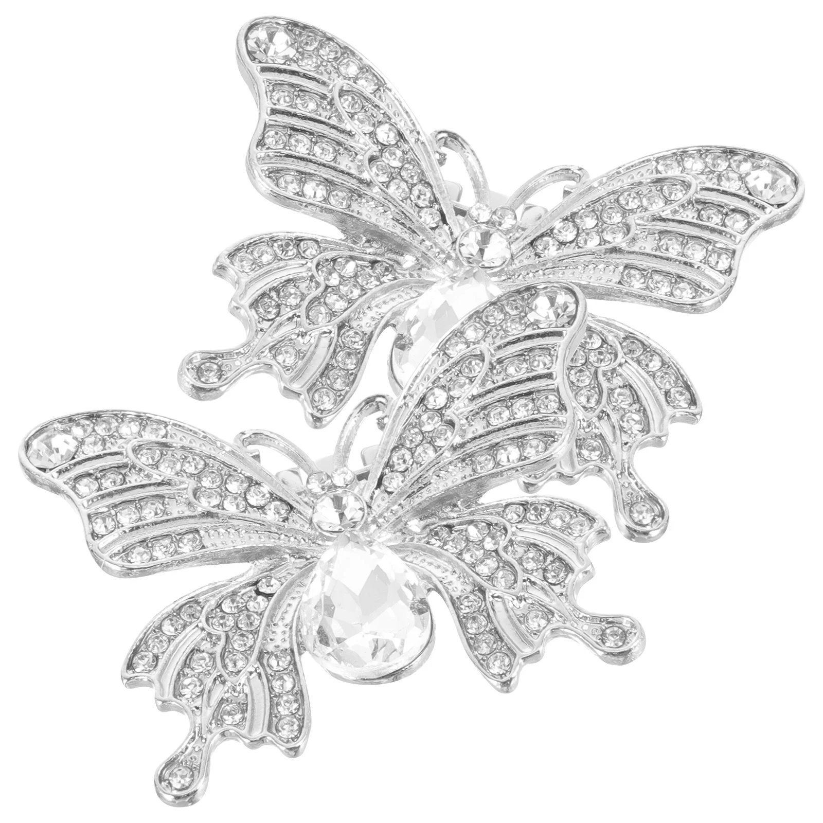 

1 Pair Rhinestone Butterfly Shoe Clips For Wedding Bridal Shoes Decor Diy Pumps Flats Sandals Women Accessories