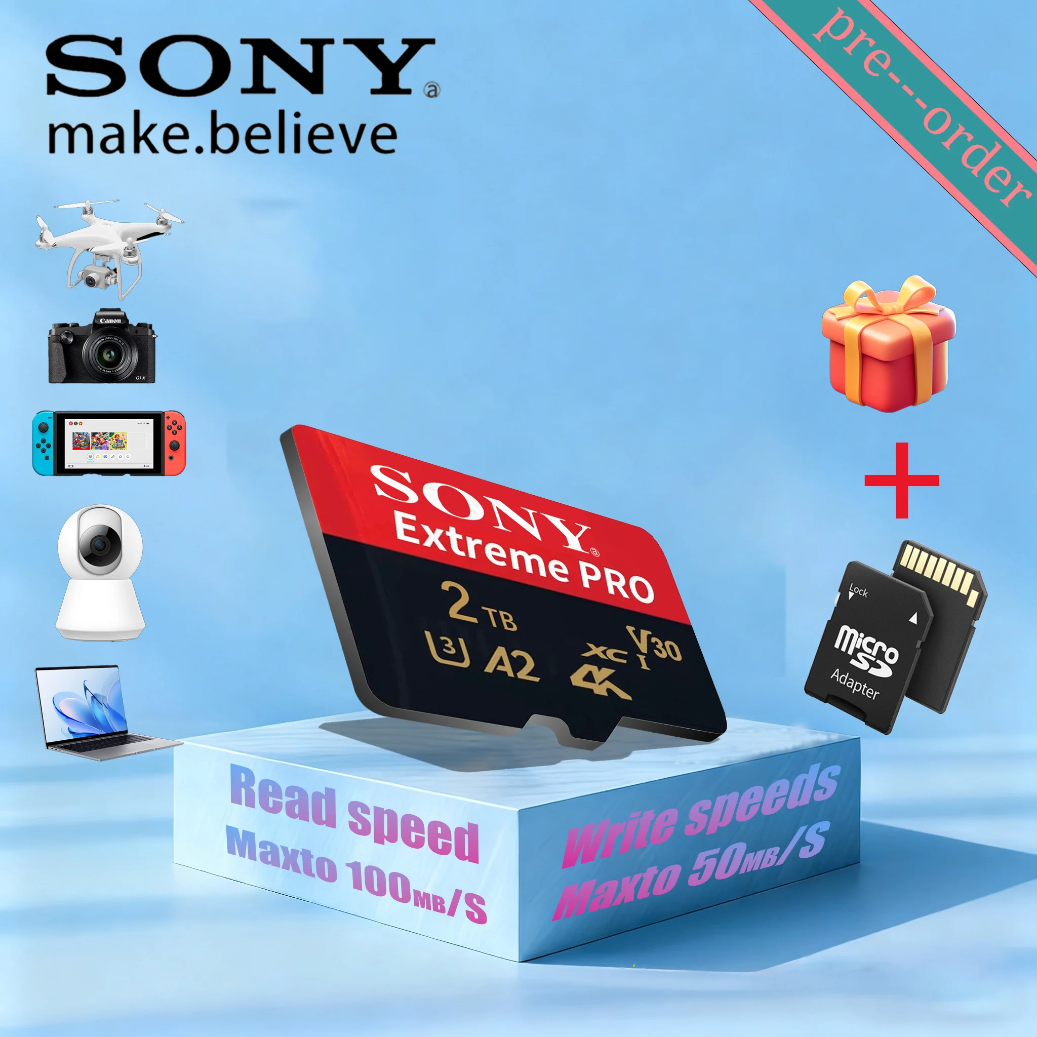 SONY 1TB 512GB Memory TF SD MicroCard 256GB 128GB 64GB TF micro sd card Class A2-10 UHS-1 Flash card Memory Microsd