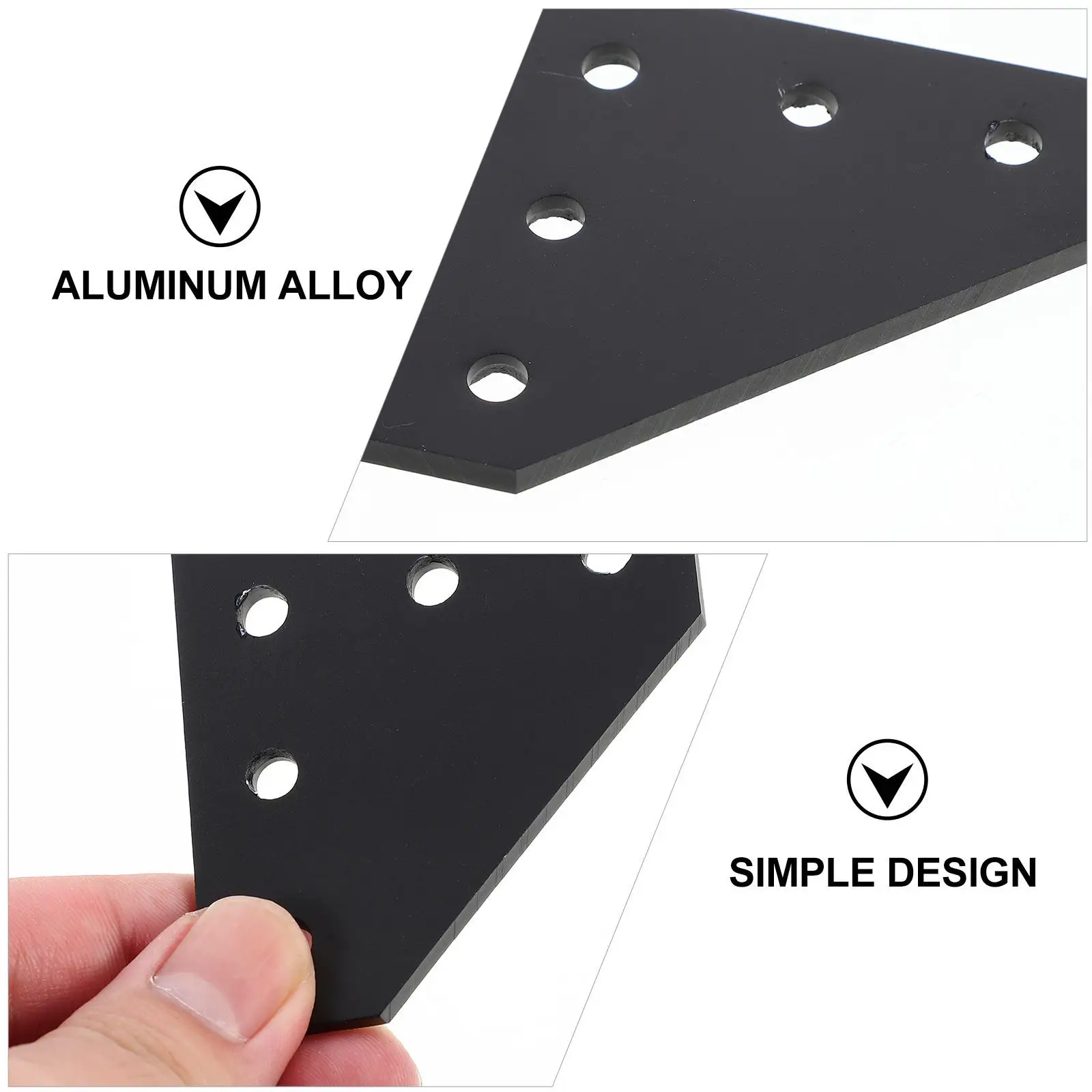4Pcs L Shape Aluminum Corner Bracket Joining Plates for 2020 Profile 3D Printer Stable Connector