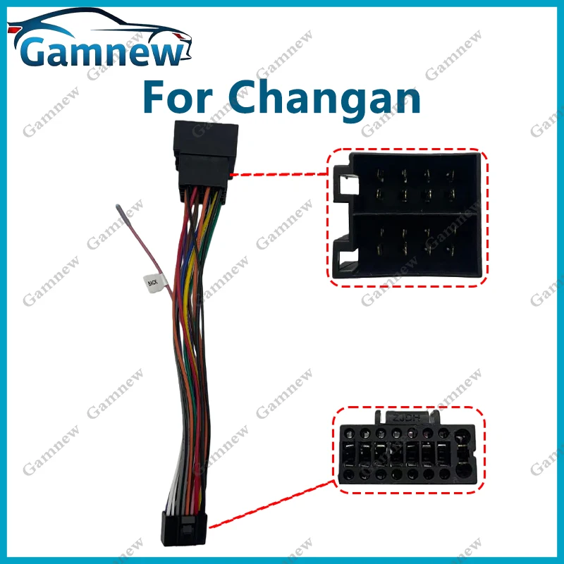 Carro 16pin cablagem adaptador android cabo de alimentação rádio para changan honor star cx20 cx30 s460 oulove a800
