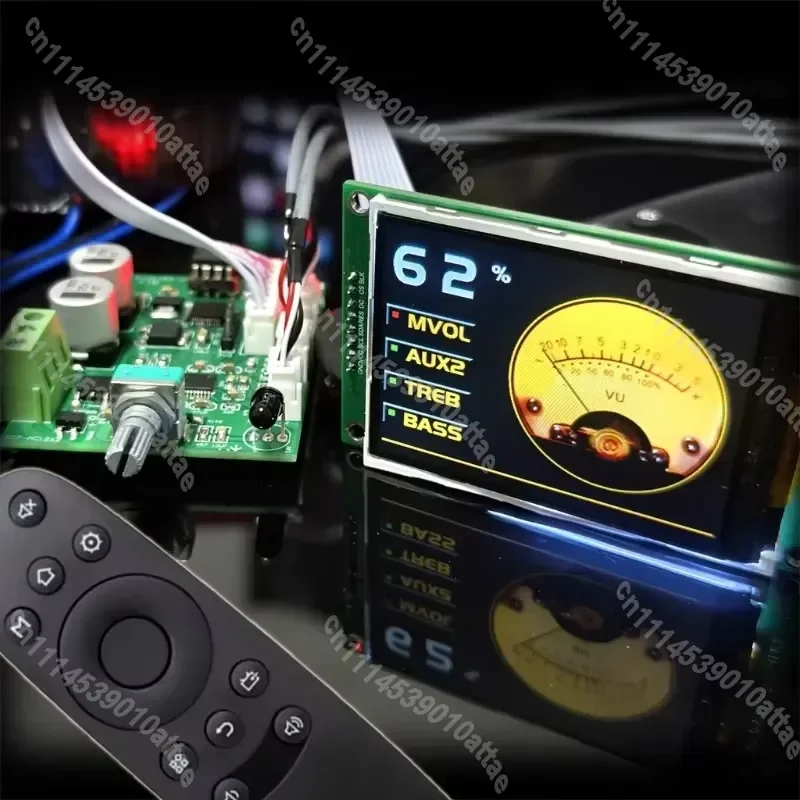 F2 HIFI NIW1194 Preamp Board Low Noise Distortion 2.8 Inch TFT Display Remote Control For Amplifier Audio Preamplifier Module