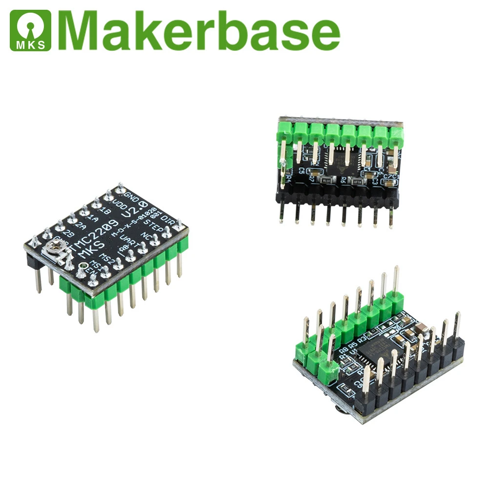 Makerbase MKS TMC2209 Ultra Silent Stepper Driver High Current 3D Printer Motor Drive Module - Sensorless Homing