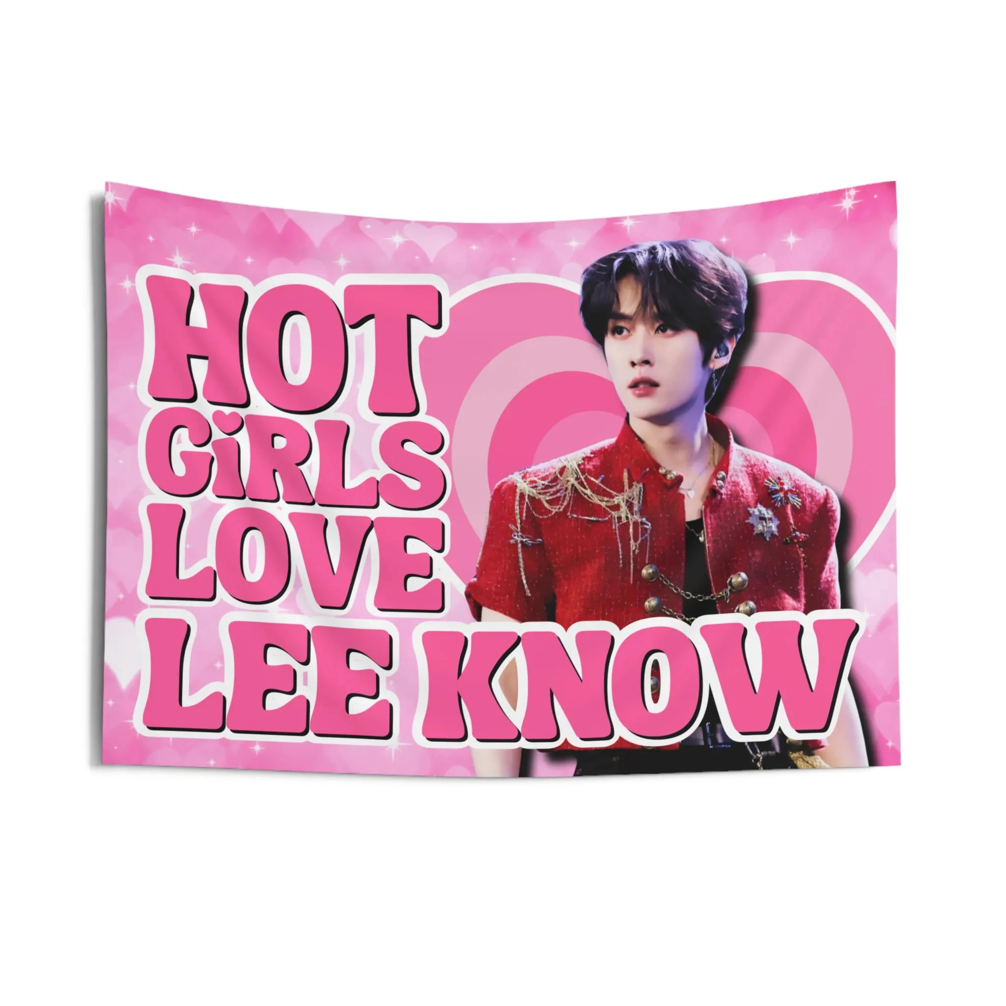 Skz Lee Know Flag Banner Druck Wandteppich Wohnheim Zimmer Wandteppich Kopfteil Ästhetische Raumdekoration Hintergrund Tuch