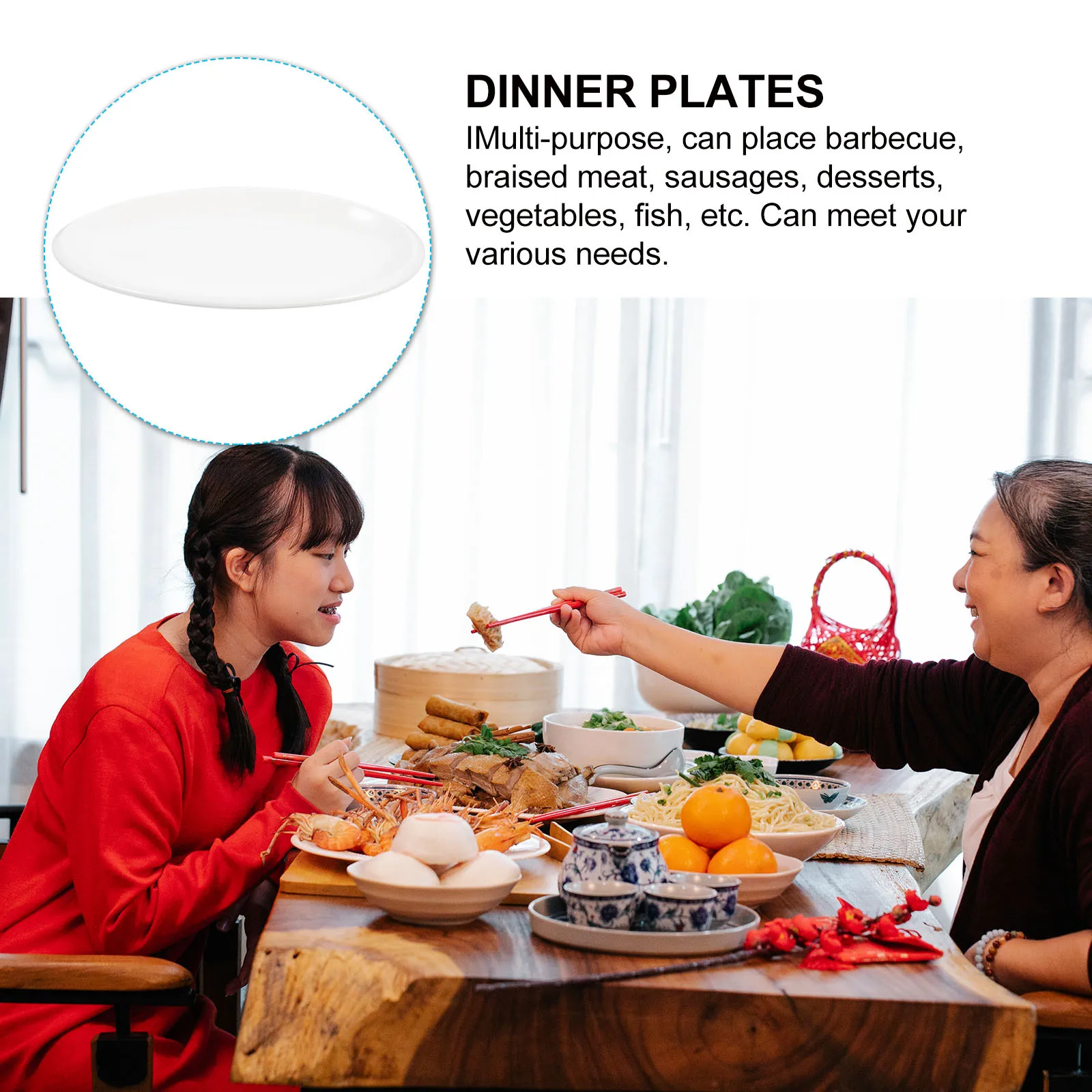 

Ceramic Fish Plate Lightweight Multi Purpose Steamed Household Tableware Dinner Plates Ceramic Tableware