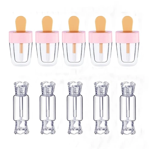 Imagen 2 del producto Kit de brillo de labios, Gel Base de brillo de labios transparente hidratante, 100ml con tubos de brillo de labios, pigmento en polvo, aceites de esencia con sabor brillante DIY