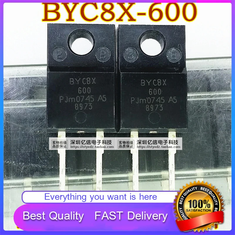 10 قطعة/الوحدة جديد الأصلي BYC8X-600 شوتكي دارير ديود 600V8A TO220F 2 أقدام نوعية جيدة في المخزون