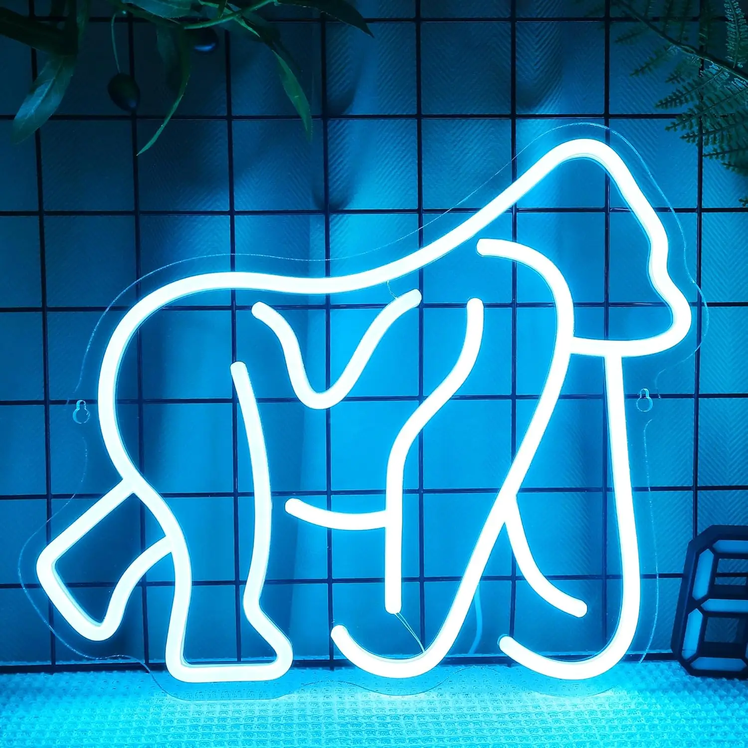 Gorillas Neon Sign Ape USB Powered LED Neon Light Wall Decor for Game Room Home Bar Man Cave Party Birthday Holiday Gift