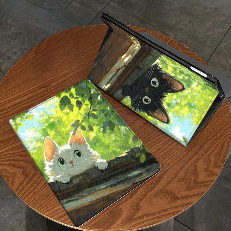 

Beautiful Flower Cat For Samsung Galaxy Tab A7 A A8 A9 A11 S6 S11 10.1 10.4 10.5 Inch Lite PLus Tablet Case