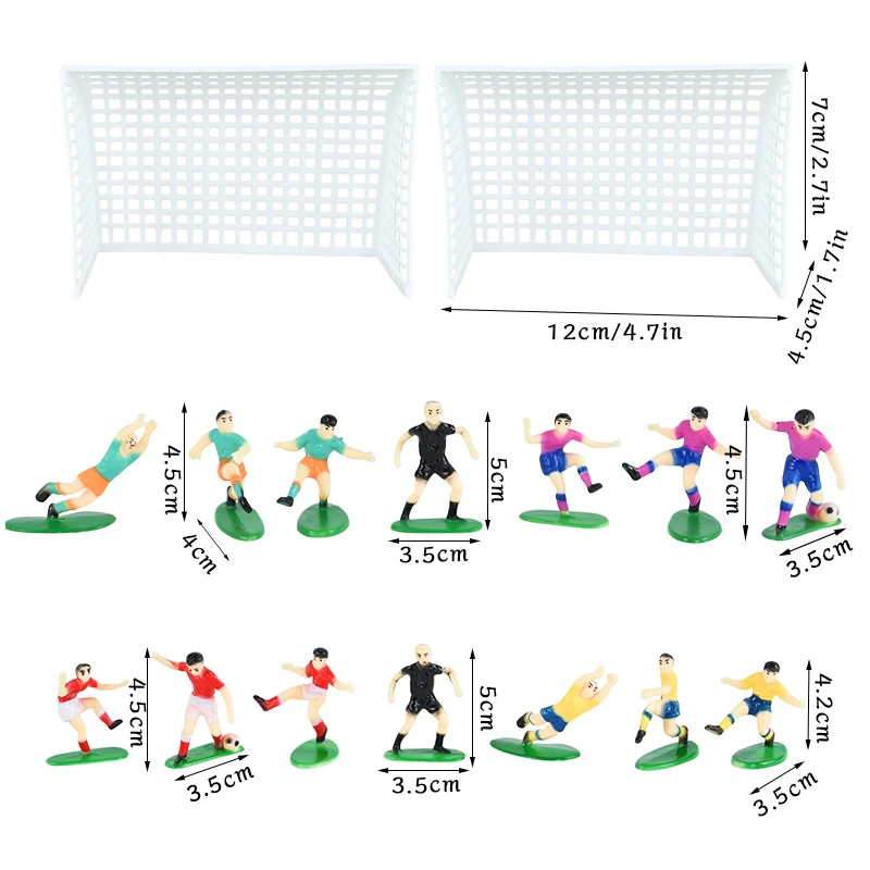 Fußball Geburtstag Kuchen Topper Fußballplatz Spieler Puppe Cupcake Topper Für Kinder Geburtstag Sport Party Kuchen Dekor DIY Backen Werkzeug – Detail 9
