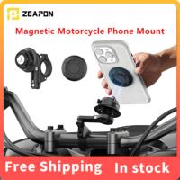Outplorer Magnetic Motorcycle Phone Mount With Quick Release Adapter Universal Interface, Bracket with Secure Lock Phone Holder