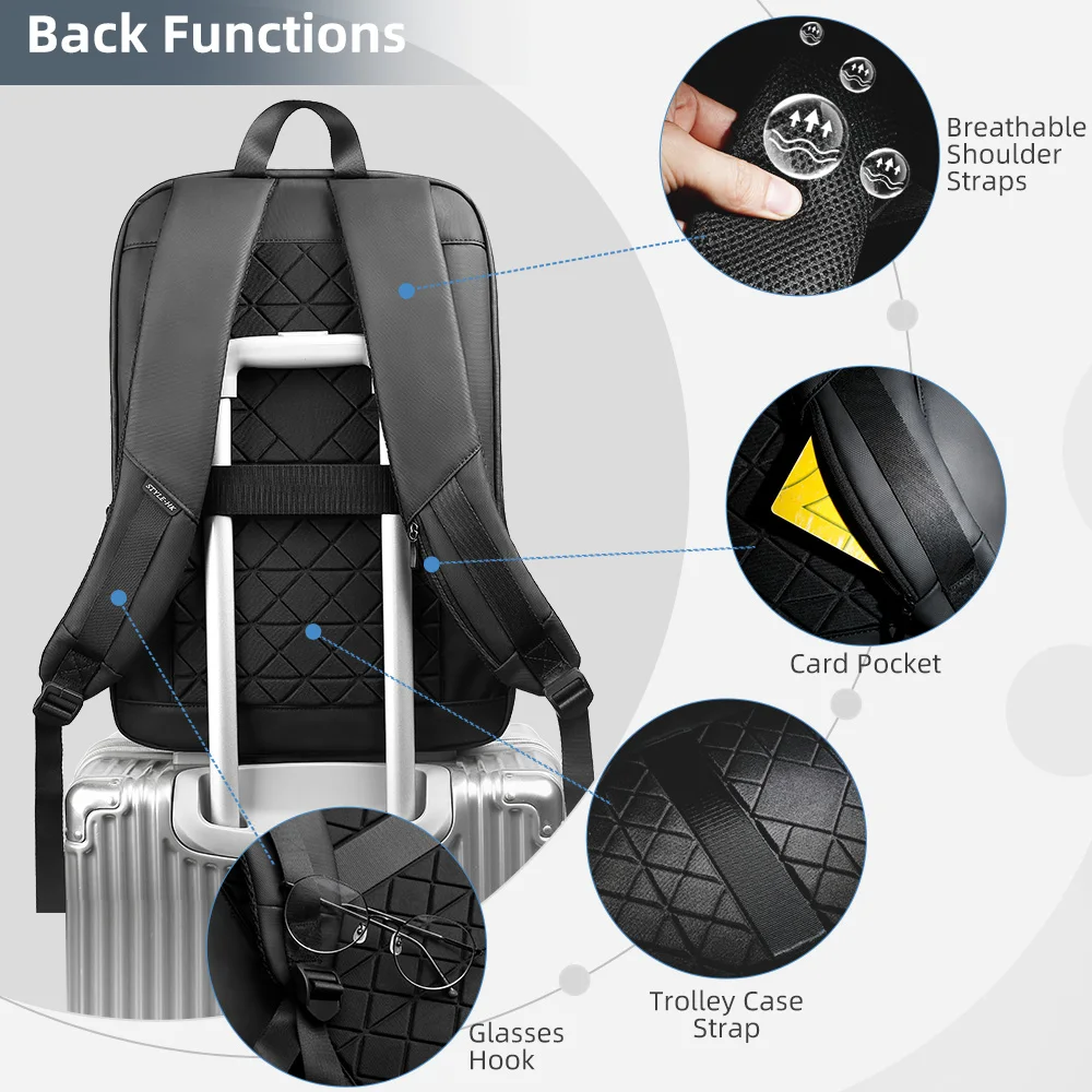 Heroic Knight Men Business Backpack Waterproof 17.3\