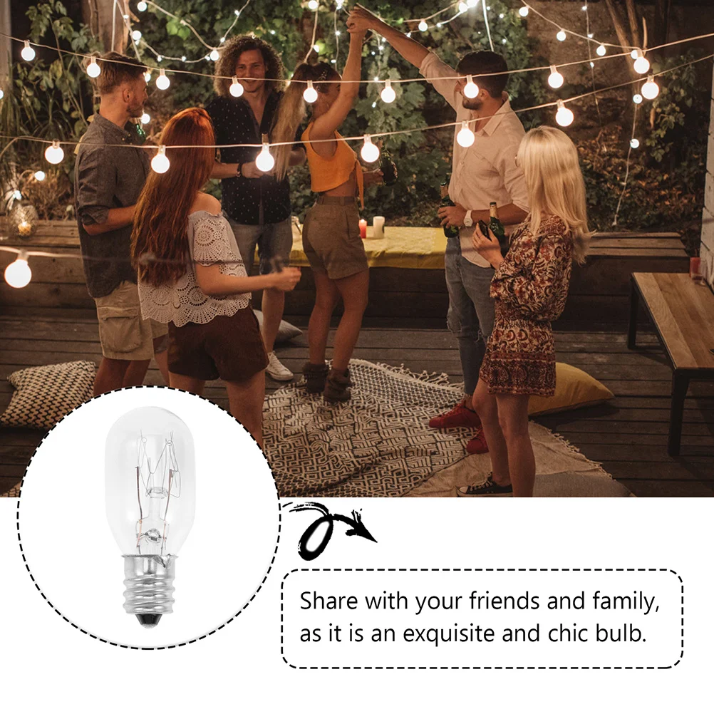 

20Pcs Clear Light Bulbs 15W E12 Base Wax Warmer Bulb for Aromatherapy Heaters and Lamps 20Mm Tubular Heat Resistant