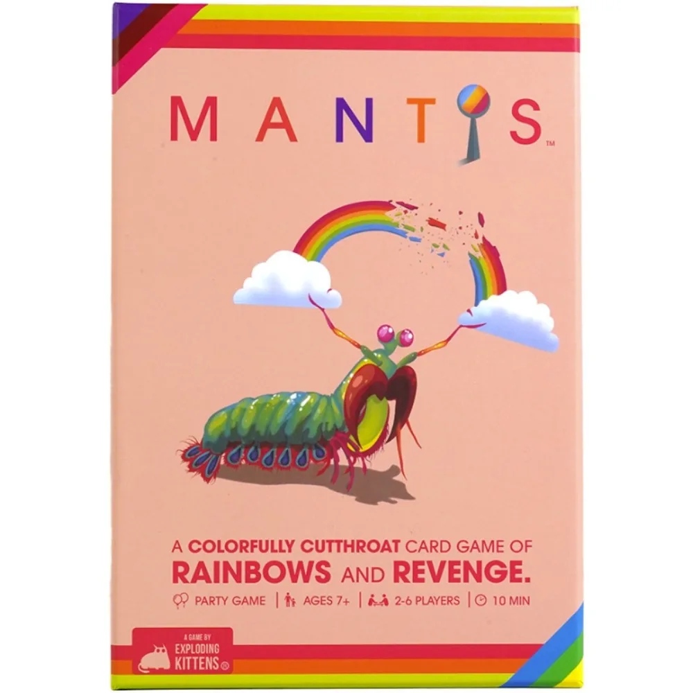 Mantis Card Games Fun Family Games Night Popular Kid Games Colorfully Cutthroat Of Rainbows And Revenge Board Game