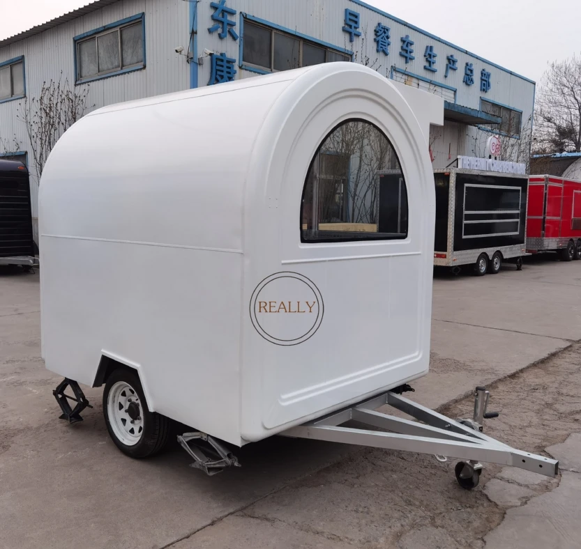 Street Small Food Trailer Mobile Hot Dog Burger Snack Truck Outdoor Fully Equipped Food Trailer