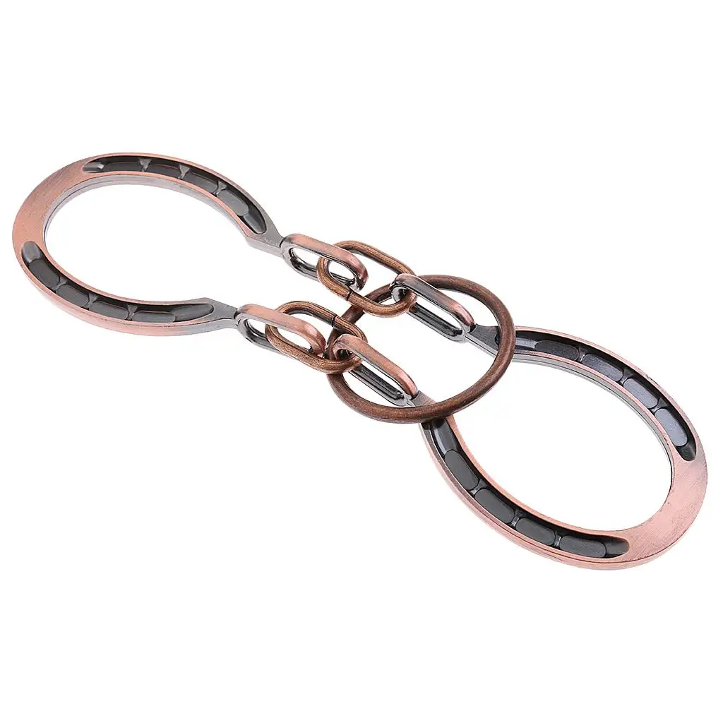 2-4pack Metal Ring Solution Intellectual Deduction Unlock Puzzle Toys Red Copper