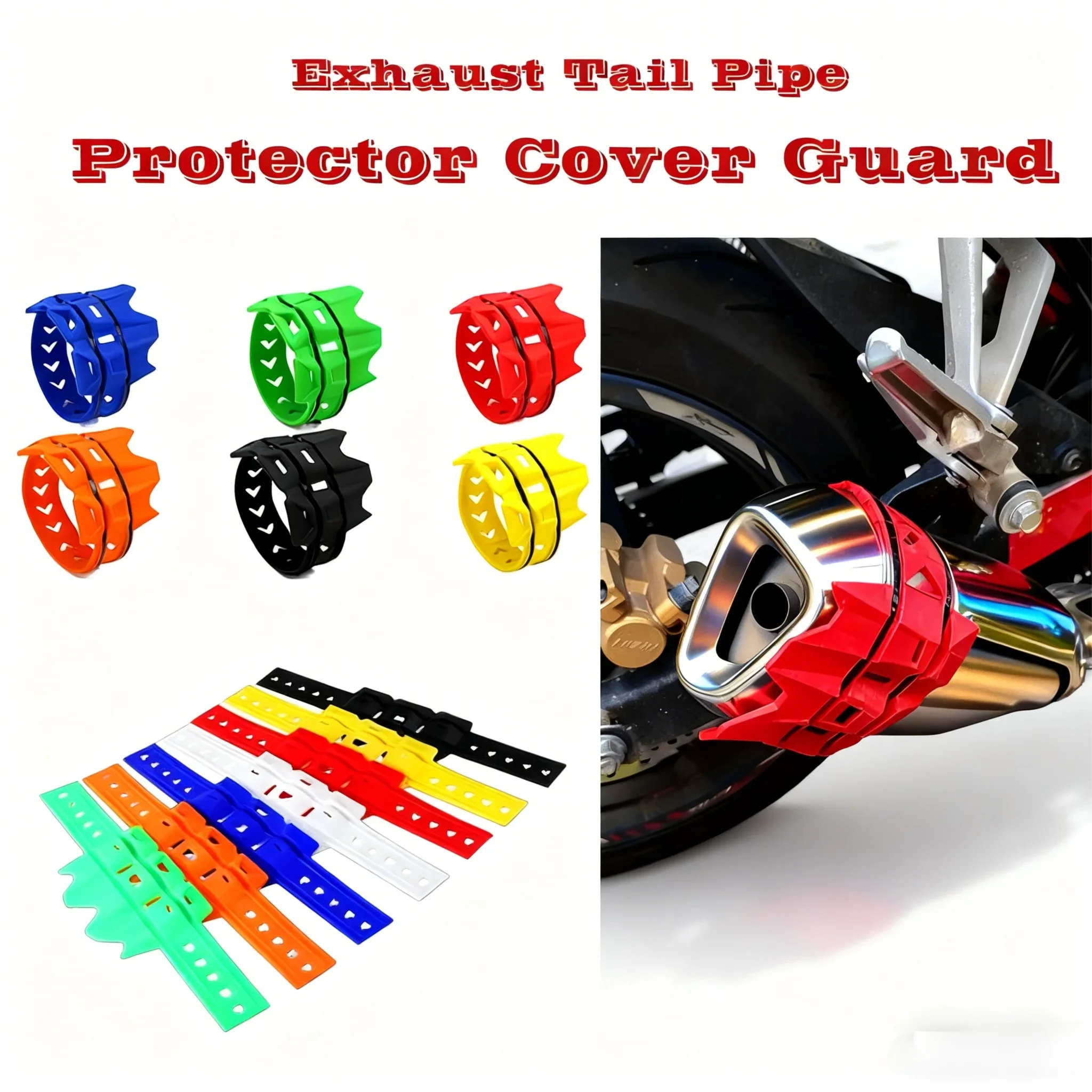 

For KTM EXC EXCF XC XCF XCW SX SXF TPI SIX DAYS Exhaust Tail Pipe Protector Cover Guard 125 200 250 300 350 450 500 Universal