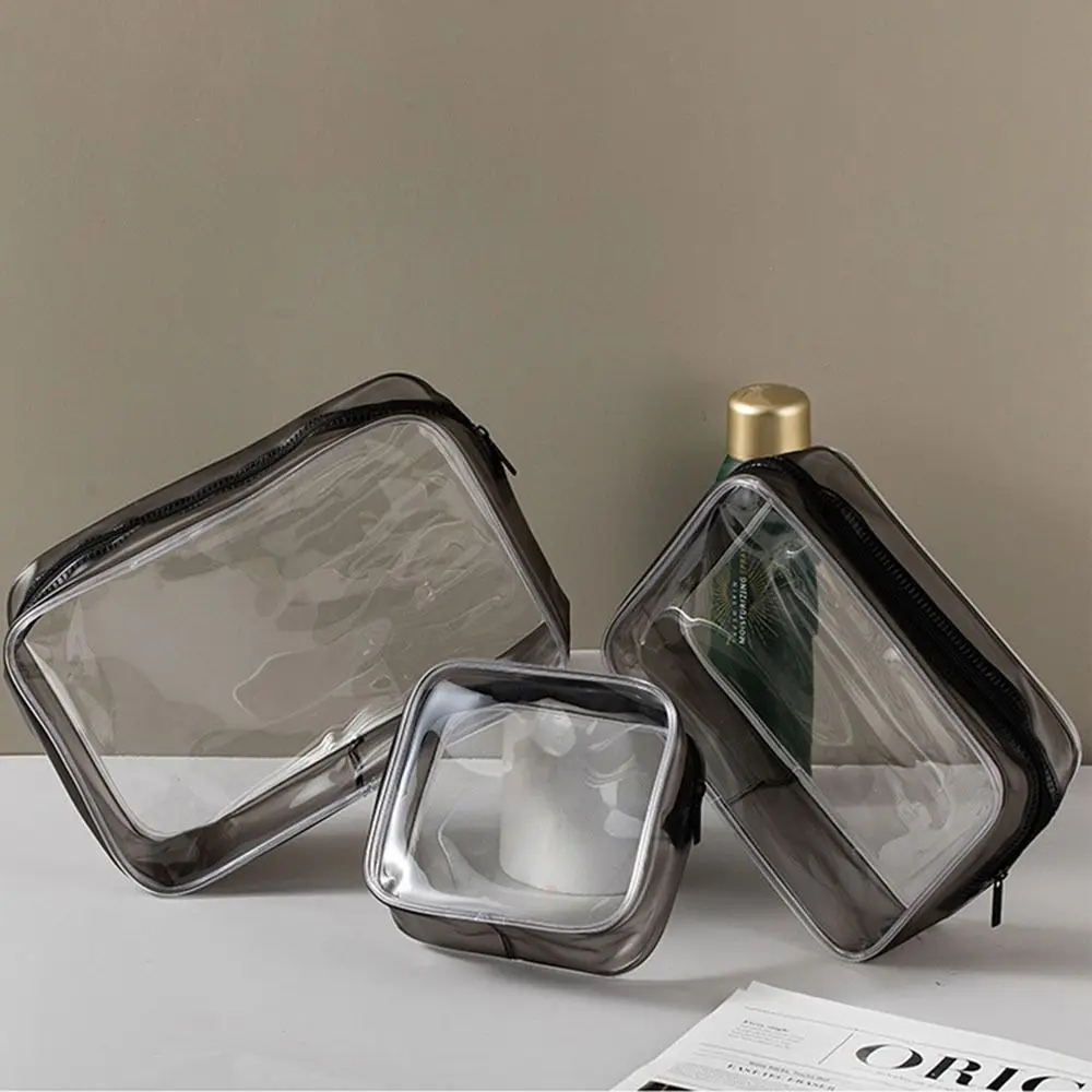 Portable PVC Travel Bag Transparent Large Capacity Makeup Bag Cosmetic Storage Bag Travel