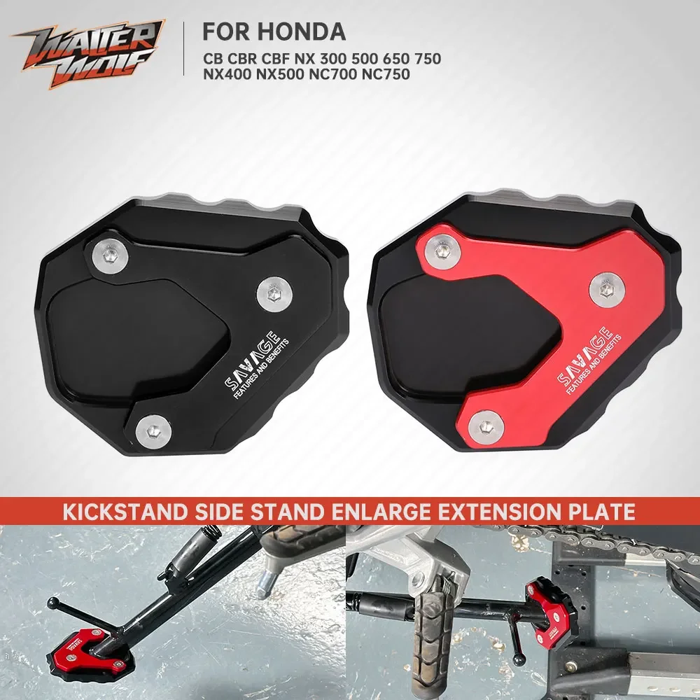 

2024 NX400 NX500 Side Stand Enlarge Plate Kickstand Extension Pad For Honda CB500R CB500F CB600F CB900F Hornet 500 600 900/919