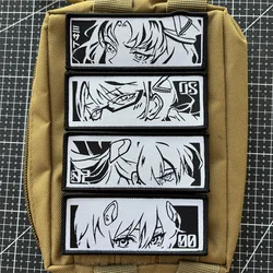 Anime Asuka Rei Eyes New Century Character Morale Badge Cartoon Patch Hook and Loop Embroidery Tactical Backpack Sticker