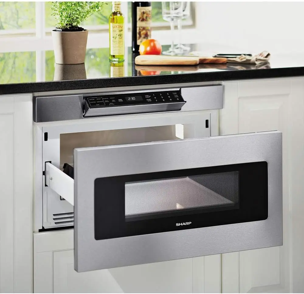 Built-In Microwave Drawer Stainless Steel SMD3070ASY Model Easy Touch Automatic Drawer System Smoothly Opens and Enables