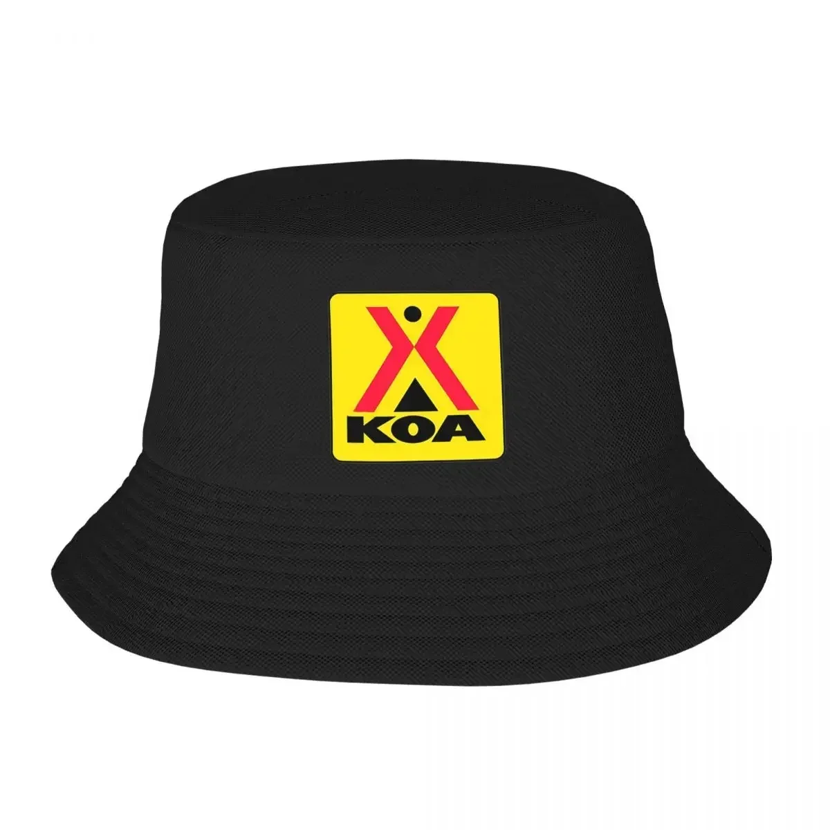 70年代キャンプグラウンドアメリカKOAバケットハット、男性女性用パナマハット、ボブハット、アウトドアフィッシャーマンハット、夏ビーチフィッシングユニセックスキャップ