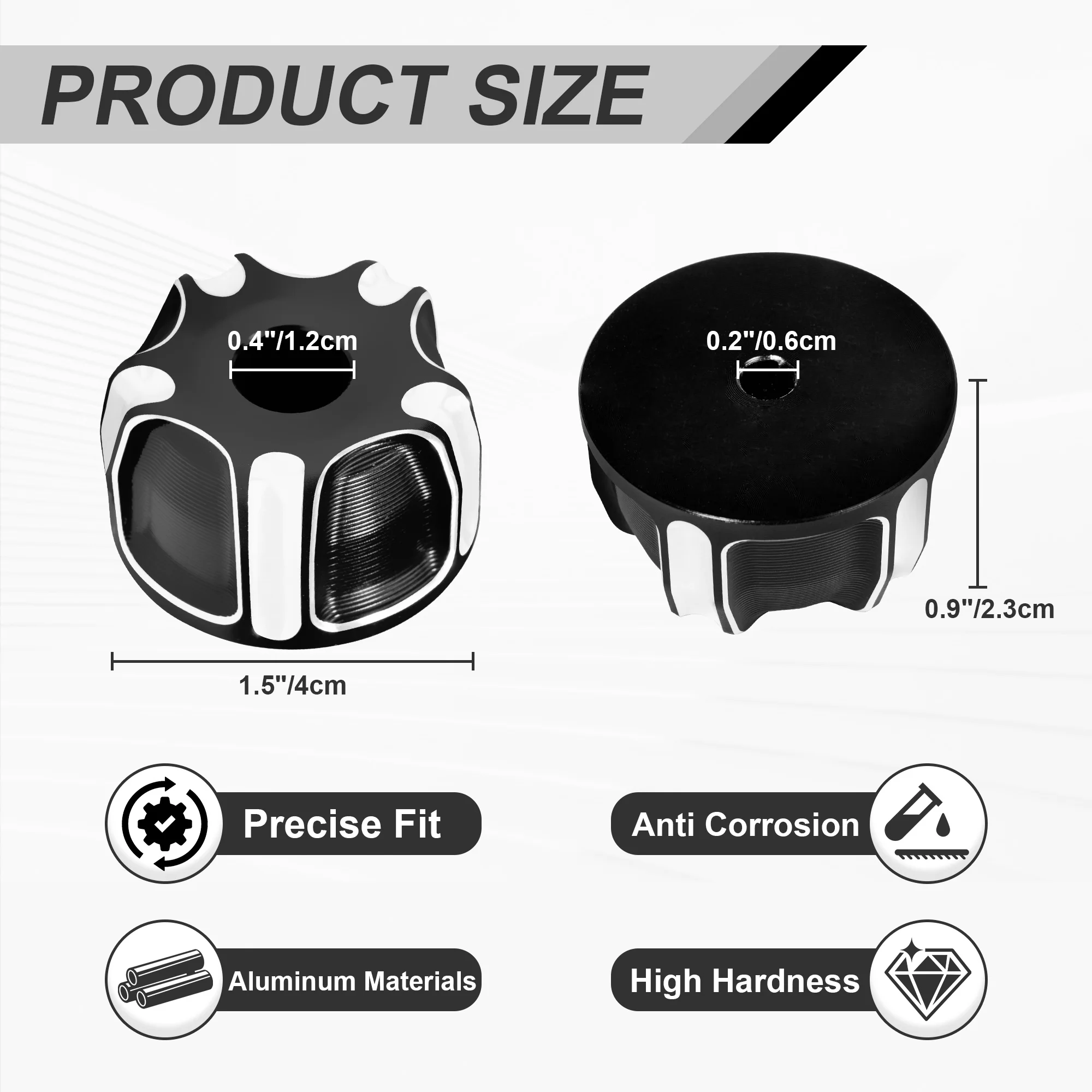 

Aluminum Handlebar End Caps for Can-Am Ryker 2019-2024 | Striped Design | Fits All Trims (600, 900, Rally, Sport, ACE)